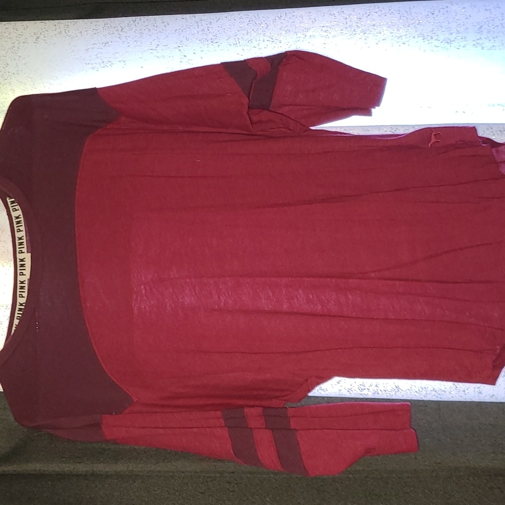 Womens PINK varsity shirt size M
